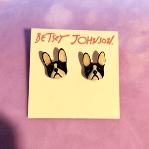 Betsey Johnson Frenchie Earrings
